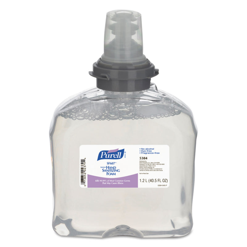 Purell Sf607 Instant Hand Sanitizer Foam, 1200 Ml Refill, Fragrance Free, 2/Carton - GOJ538402