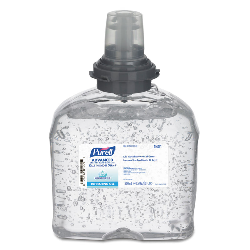 Purell Advanced Hand Sanitizer Skin Nourishing Gel, 1200 Ml Refill, 4/Carton - GOJ545104