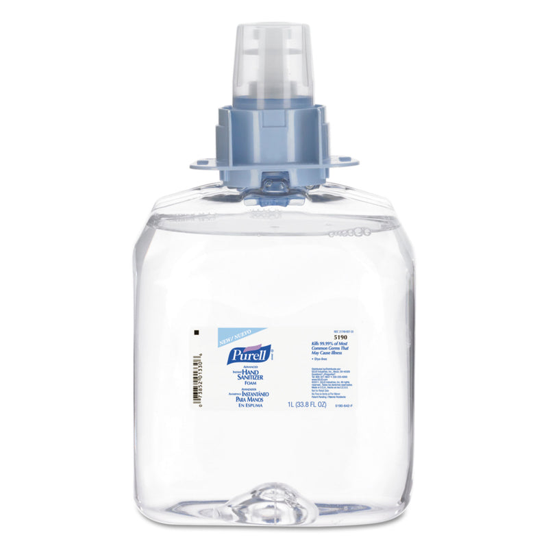 Purell Advanced Hand Sanitizer Foam, Fmx-12, 1200 Ml Refill, 3/Carton - GOJ519003