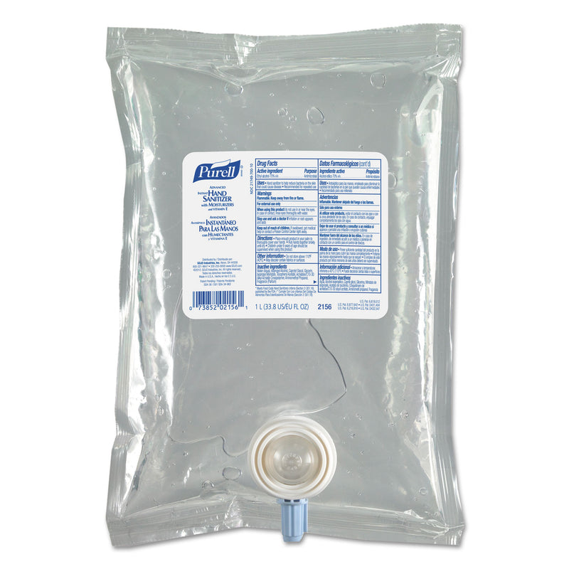 Purell Advanced Hand Sanitizer Gel Nxt Refill, 1000 Ml, 8/Carton - GOJ215608CT