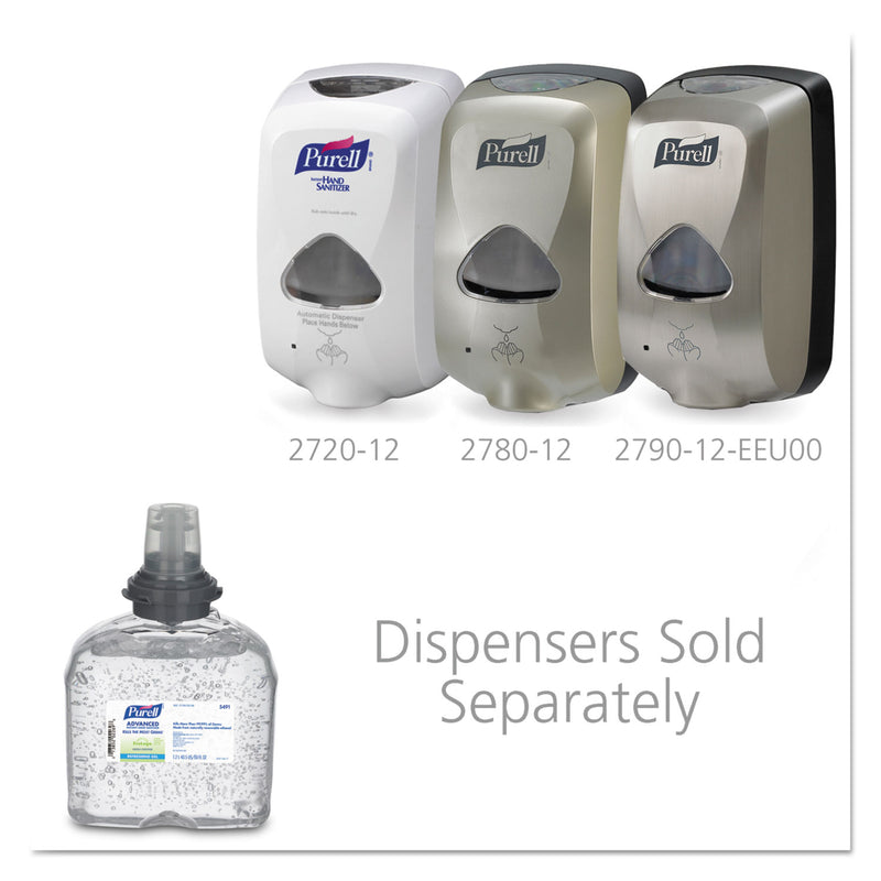 Purell Advanced Hand Sanitizer Green Certified Tfx Gel Refill, 1200 Ml, 4/Carton - GOJ549104CT
