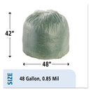 Envision Ecosafe-6400 Bags, 48 Gal, 0.85 Mil, 42" X 48", Green, 40/Box - STOE4248E85