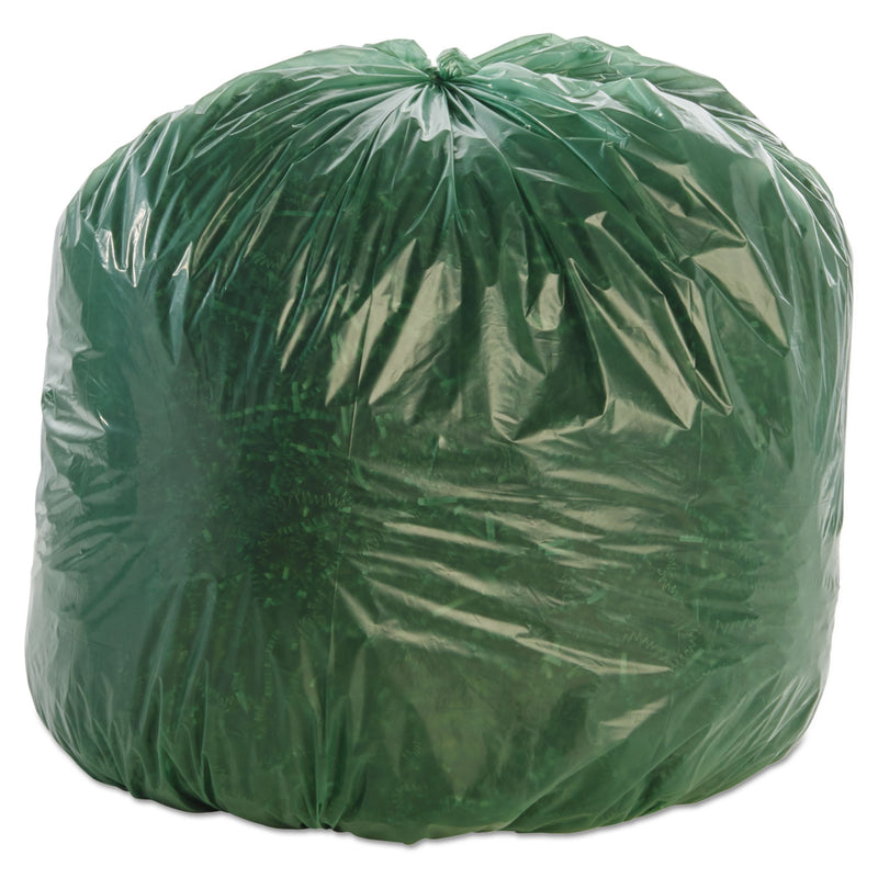 Envision Controlled Life-Cycle Plastic Trash Bags, 33 Gal, 1.1 Mil, 33" X 40", Green, 40/Box - STOG3340E11