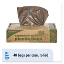 Envision Controlled Life-Cycle Plastic Trash Bags, 39 Gal, 1.1 Mil, 33" X 44", Brown, 40/Box - STOG3344B11