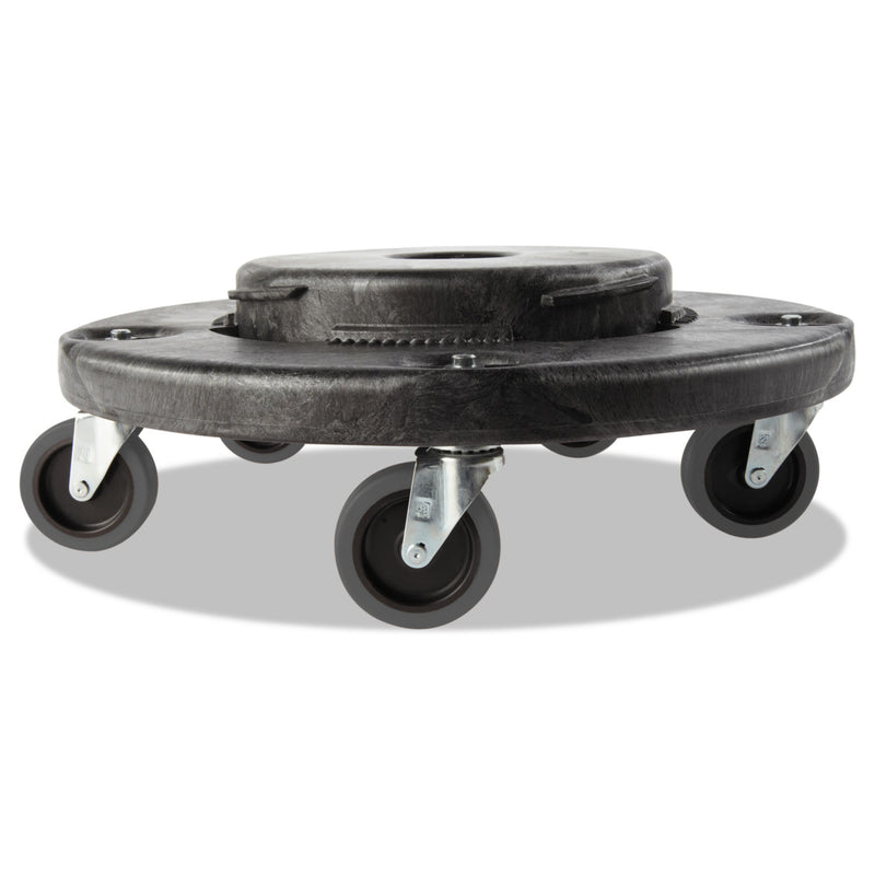 Rubbermaid Brute Quiet Dolly, 250 Lb Capacity, 18.25 Dia. X 6.63H, Black - RCP264043BLA