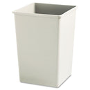 Rubbermaid Plaza Waste Container Rigid Liner, Square, Plastic, 35 Gal, Beige - RCP395800BG