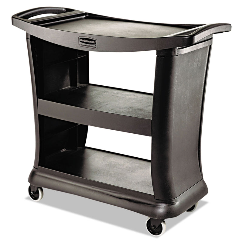 Dryser Commercial Janitorial Cleaning Cart on Wheels - Black Housekeeping  Caddy with Cover, Shelves and Vinyl Bag