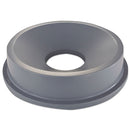 Rubbermaid Round Brute Funnel Top Receptacle, 22.38W X 5H, Gray - RCP3543GRA
