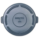 Rubbermaid Vented Round Brute Lid, 24.5 Dia X 1.5H, Gray - RCP264560GY