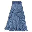 Rubbermaid Universal Headband Mop Head, Cotton/Synthetic, 24Oz, Blue, 12/Carton - RCPE238