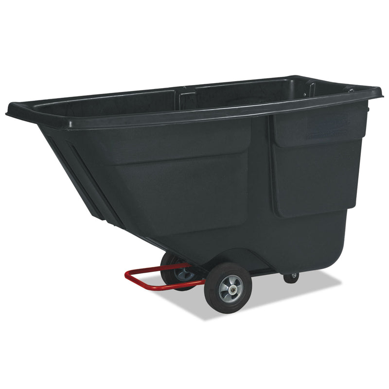 Rubbermaid Rotomolded Tilt Truck, Rectangular, Plastic, 600 Lb Capacity, Black - RCP9T1800BLA