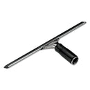 Unger Pro Stainless Steel Window Squeegee, 18" Wide Blade, Black Rubber - UNGPR45