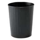 Safco Round Wastebasket, Steel, 23.5 Qt, Black - SAF9604BL