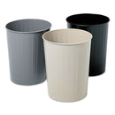 Safco Round Wastebasket, Steel, 23.5 Qt, Black - SAF9604BL