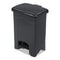 Safco Step-On Receptacle, Rectangular, Plastic, 4 Gal, Black - SAF9710BL