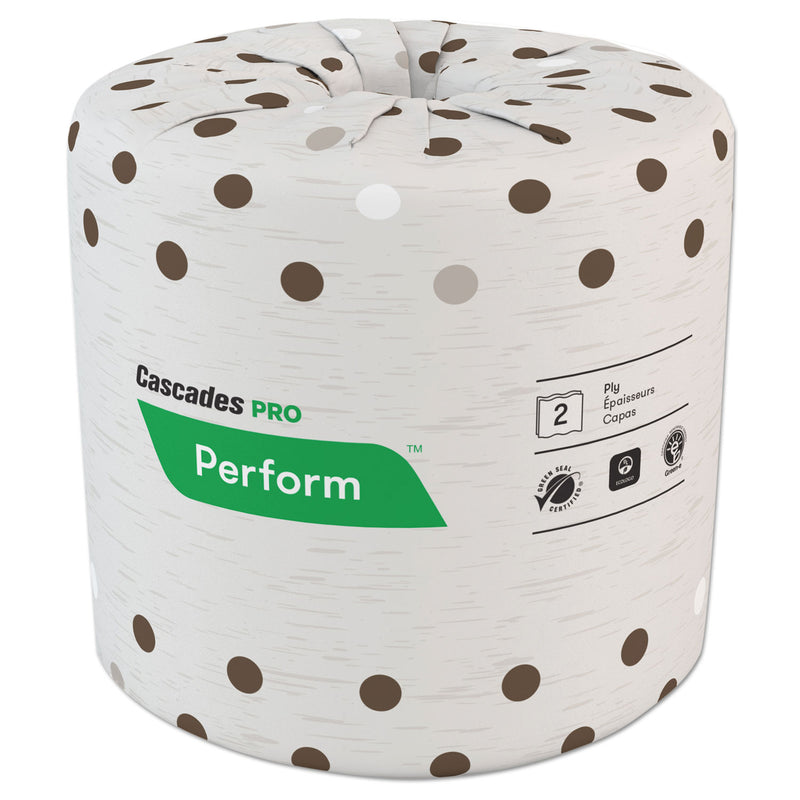 Cascades Select Standard Bath Tissue, 2-Ply, White, 4.25 X 4, 400/Roll, 80/Carton - CSDB400