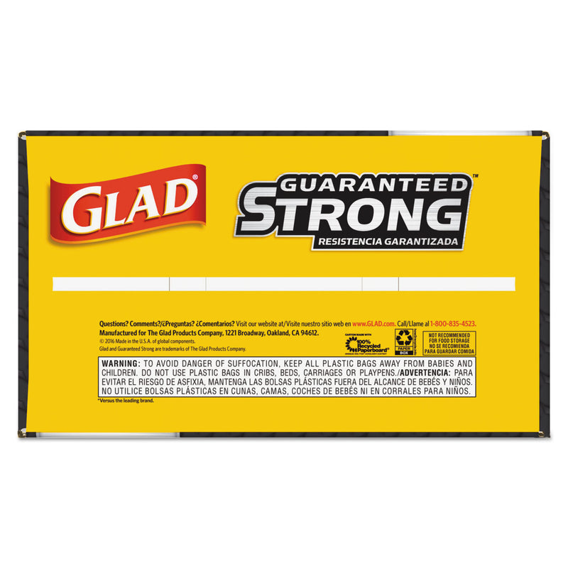 Glad Drawstring Large Trash Bags, 30 Gal, 1.05 Mil, 30" X 33", Black, 90/Carton - CLO78952