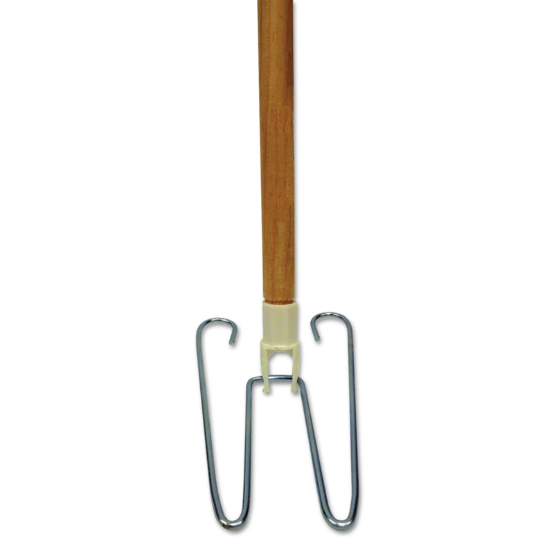 Boardwalk Wedge Dust Mop Head Frame/Natural Wood Handle, 15/16