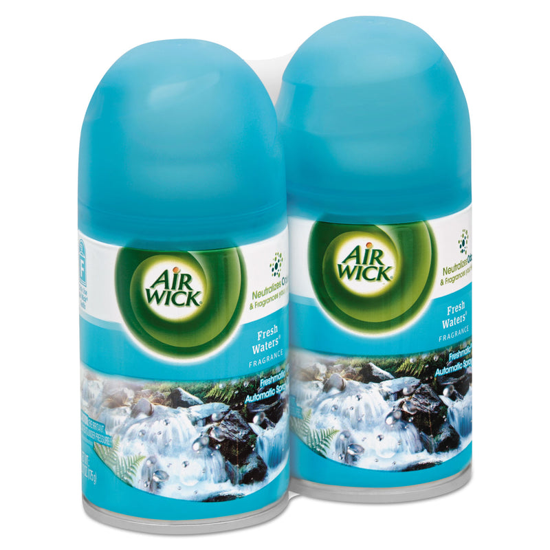 Air Wick Freshmatic Ultra Automatic Spray Refill, Fresh Waters, Aerosol, 5.89 Oz, 2/Pack - RAC82093PK