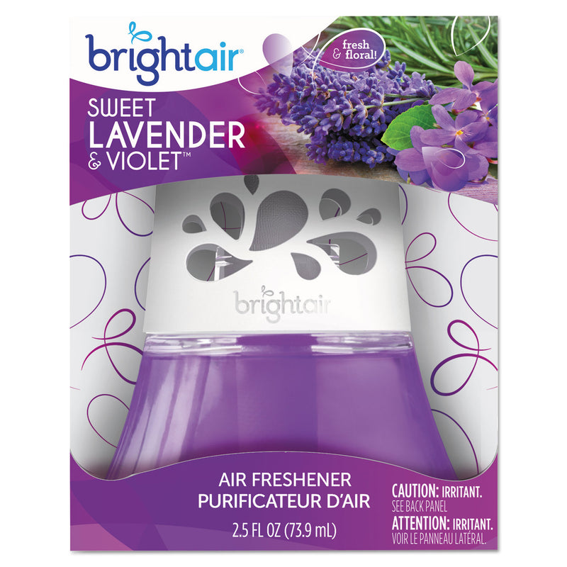 Bright Air Scented Oil Air Freshener Sweet Lavender And Violet, 2.5 Oz, 6/Carton - BRI900288CT