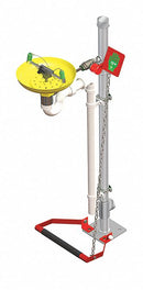 Hughes Eye/Face Wash, Pedestal Mount, Push Handle, Assembled, ABS Plastic - 75GP