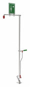 Hughes Emergency Shower, Floor Mount, Plastic, 2 3/4 in x 2 in Head Dia. - SD18G