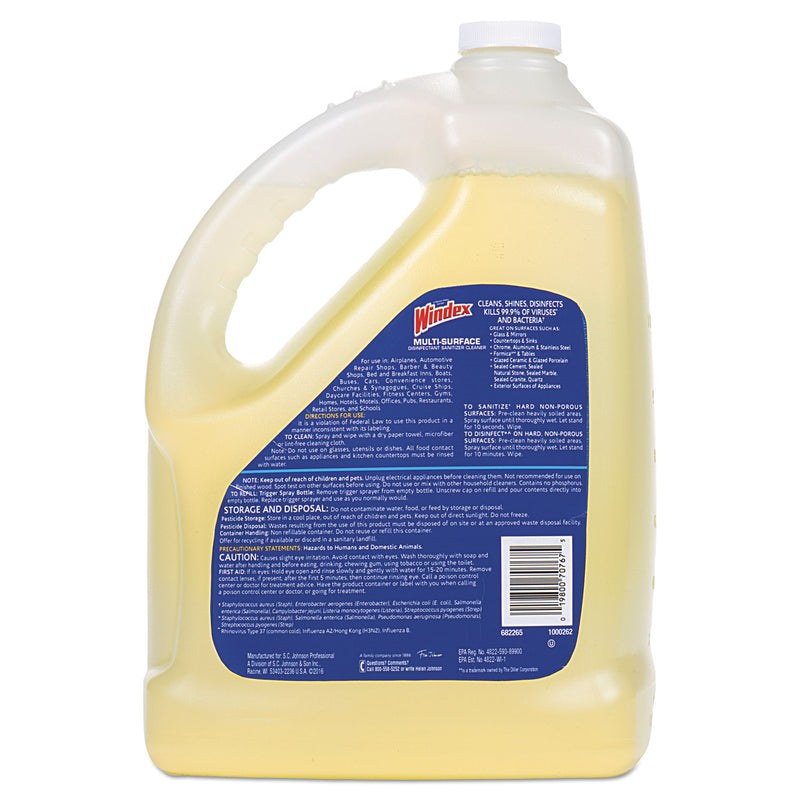Windex Multi-Surface Disinfectant Cleaner, Citrus, 1 Gal Bottle - SJN682265EA