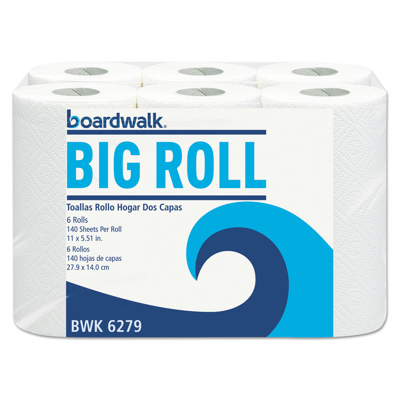 Boardwalk Office Packs Perforated Paper Towel Rolls, 2-Ply, White, 5.5X11, 140/Roll, 24/Ct - BWK6279CT