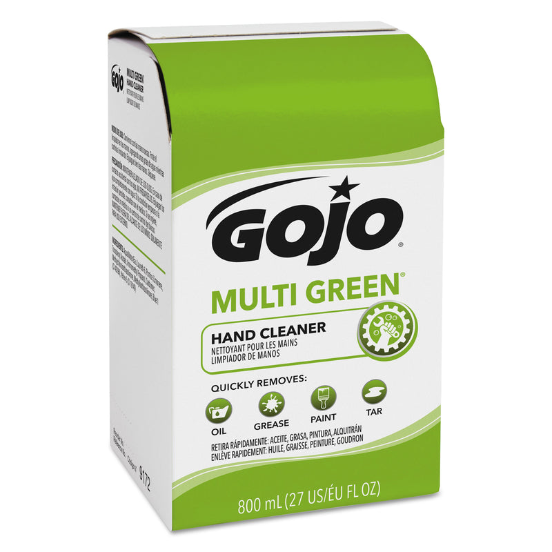 GOJO Multi Green Hand Cleaner 800 Ml Bag-In-Box Dispenser Refill, Citrus, 12/Carton - GOJ917212CT