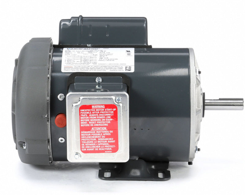 Marathon Motors 1 HP High Torque Farm Duty Motor,Capacitor-Start,1725 Nameplate RPM,115/208-230 Voltage,Frame 56 - 056C17F5327