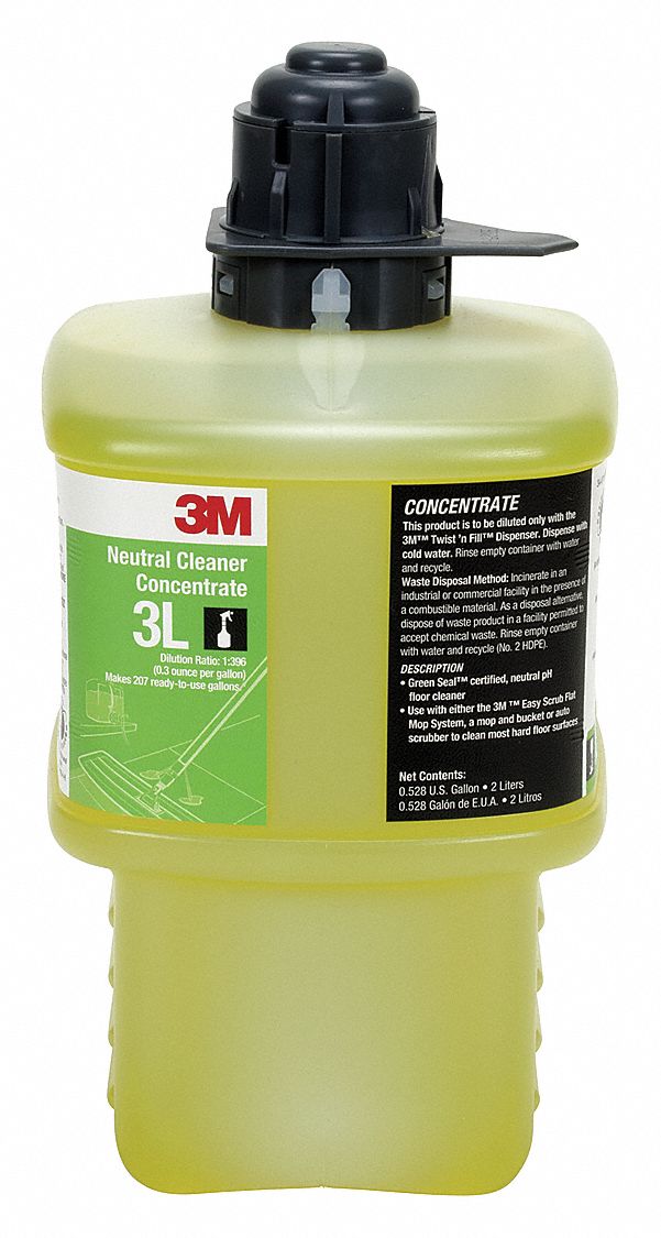 3M Floor Cleaner For Use With No Series Chemical Dispenser, 1 EA - 3L