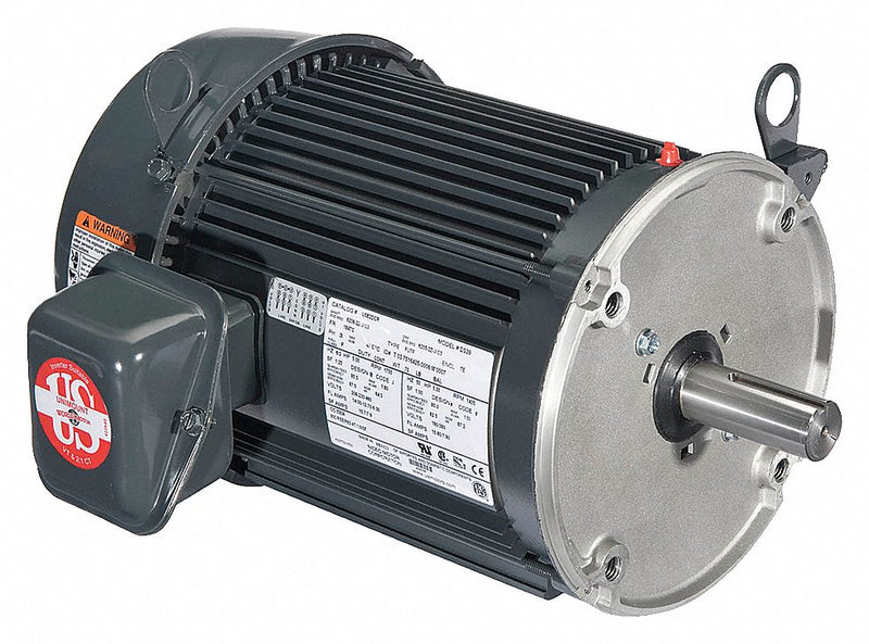 US Motors Nidec 5 HP, General Purpose Motor, 3-Phase, 1170 Nameplate RPM, 208-230/460 Voltage, 215TC Frame - U5P3DCR