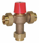Watts 1 in Union Inlet Type Thermostatic Mixing Valve, Lead Free Copper Silicon Alloy, 23 gpm - LF1170-M2-UT