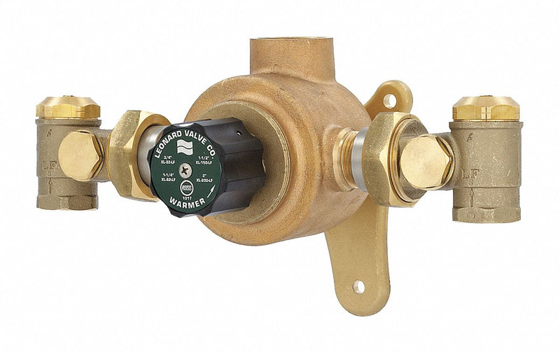 Leonard 1 in NPT Inlet Type Mixing Valve, Lead Free bronze, 1 to 58 gpm - XL-82-LF-BDT