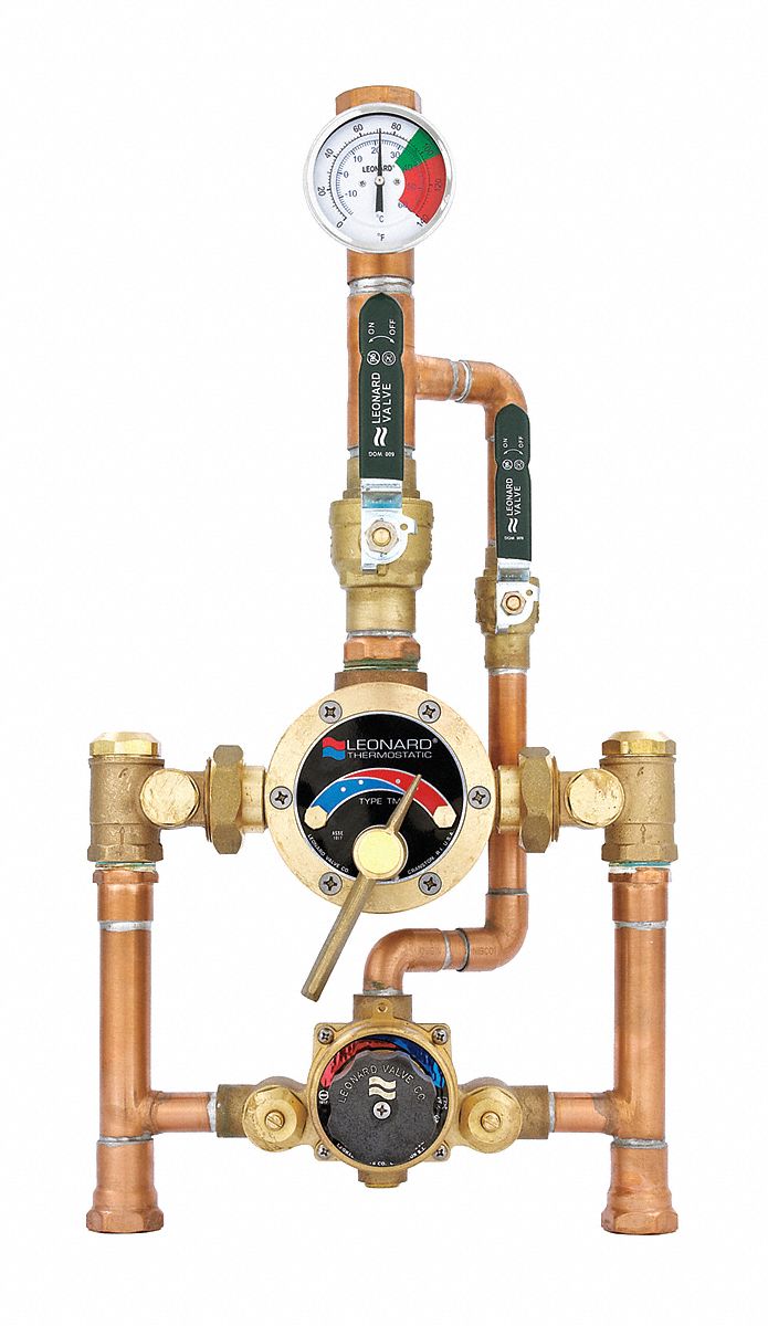 Leonard 1 1/4 in NPT Inlet Type Mixing Valve, Lead Free bronze, 1 to 103 gpm - TM-920B-LF-DT-RF