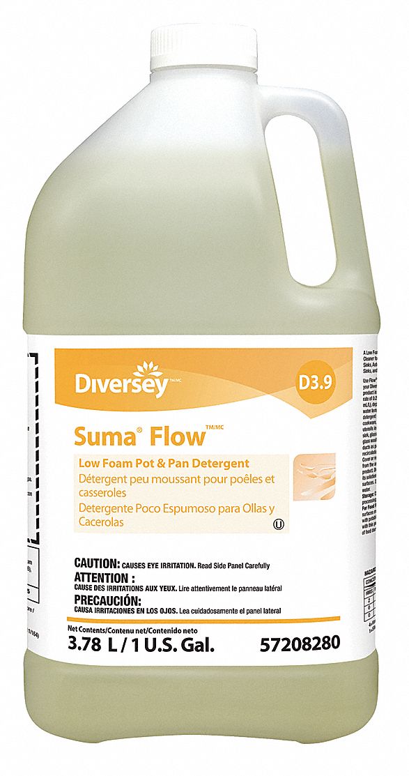 Diversey Hand Wash, Pots and Pans Cleaner, Cleaner Form Liquid, 1 gal., PK 4 - 957208280