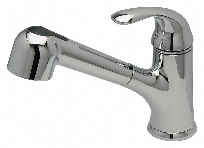 Zurn Chrome, Straight, Kitchen Sink Faucet, Manual Faucet Activation, 2.20 gpm - JP2620-PF-XL