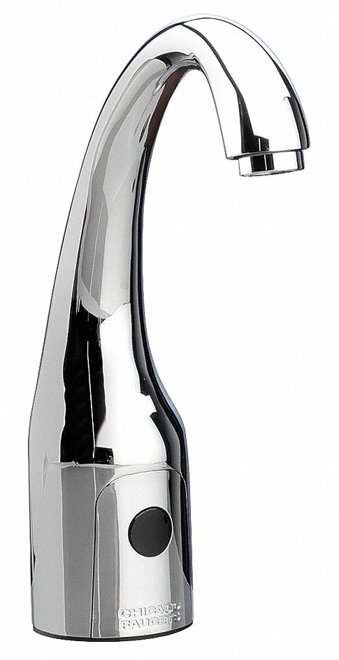Chicago Faucets Chrome, Mid Arc, Bathroom Sink Faucet, Motion Sensor Faucet Activation, 1.5 gpm - 116.879.AB.1