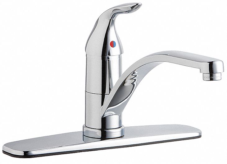 Chicago Faucets Chrome, Low Arc, Kitchen Sink Faucet, Manual Faucet Activation, 1.50 gpm - 431-MPABCP