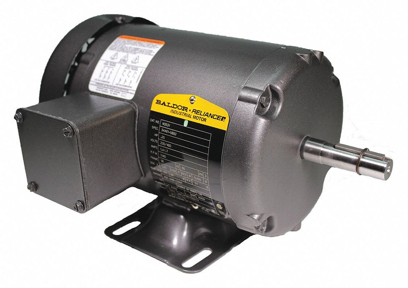 Baldor 1/4 HP, General Purpose Motor, 3-Phase, 1140 Nameplate RPM, 230/460 Voltage, 56 Frame - M3531