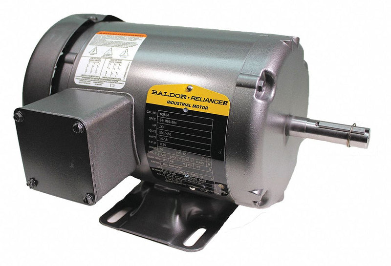 Baldor 1/3 HP, General Purpose Motor, 3-Phase, 1725 Nameplate RPM, 230/460 Voltage, 56 Frame - M3534