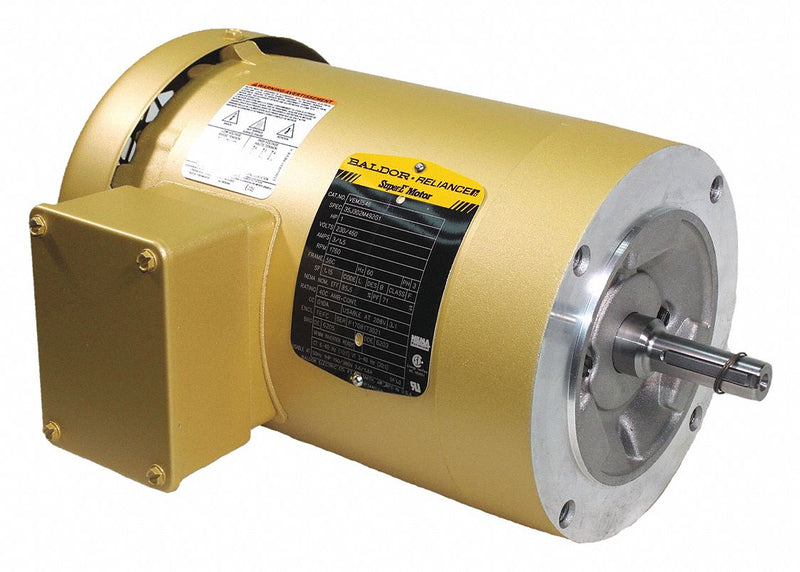 Baldor 1 HP, General Purpose Motor, 3-Phase, 1760 Nameplate RPM, 208-230/460 Voltage, 56C Frame - VEM3546