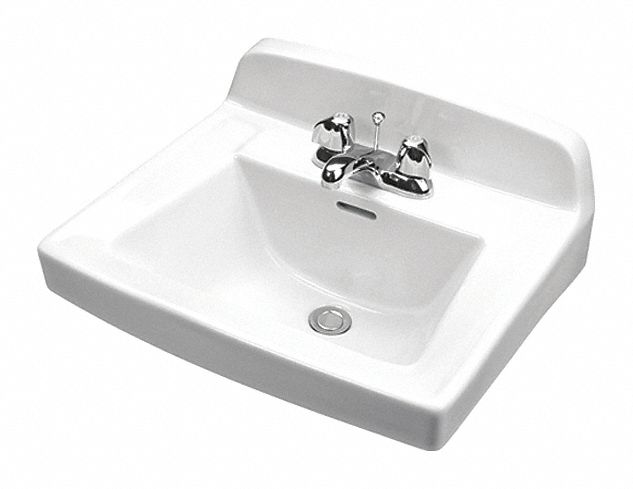 Gerber Gerber Plumbing Fixtures, Monticello II Series, 15 in x 10 in, Vitreous China, Lavatory Sink - 12-654