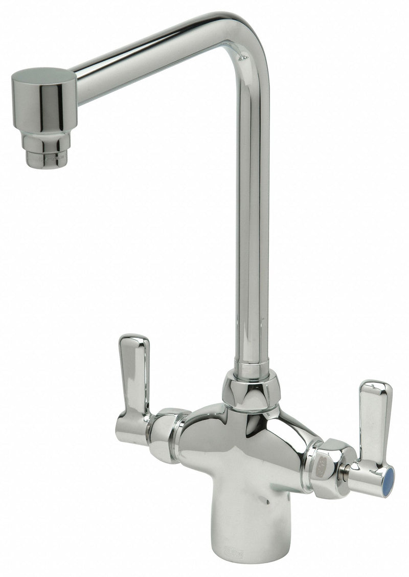 Zurn Gooseneck Laboratory Faucet, Lever Faucet Handle Type, 2.2 gpm, Chrome - Z826S1-XL