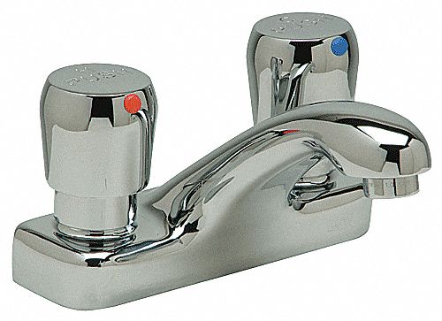Zurn Chrome, Low Arc, Bathroom Sink Faucet, Manual Faucet Activation, 0.50 gpm - Z86500-XL-3M