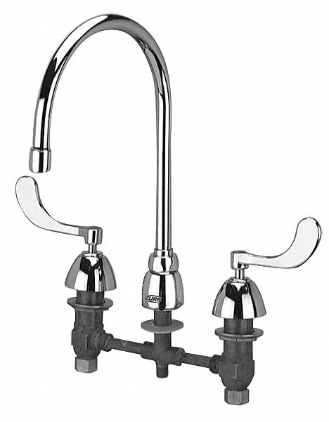 Zurn Chrome, Gooseneck, Kitchen Sink Faucet, Bathroom Sink Faucet, Manual Faucet Activation, 2.20 gpm - Z831C4-XL