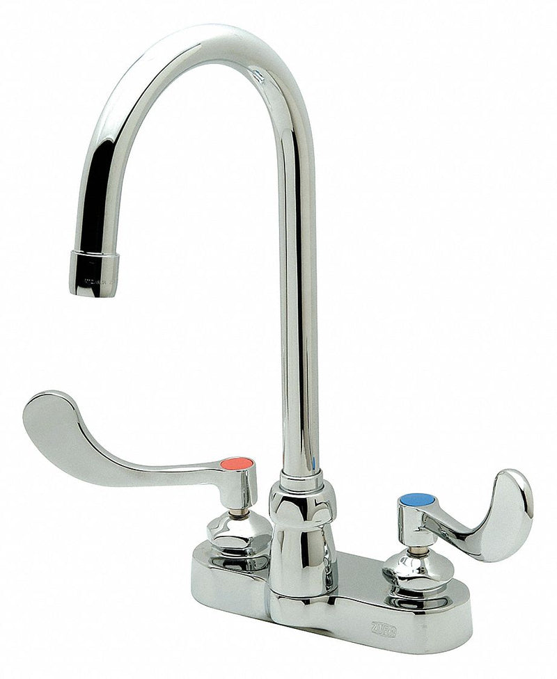 Zurn Chrome, Gooseneck, Kitchen Sink Faucet, Bathroom Sink Faucet, Manual Faucet Activation, 2.20 gpm - Z812B4-XL-FC
