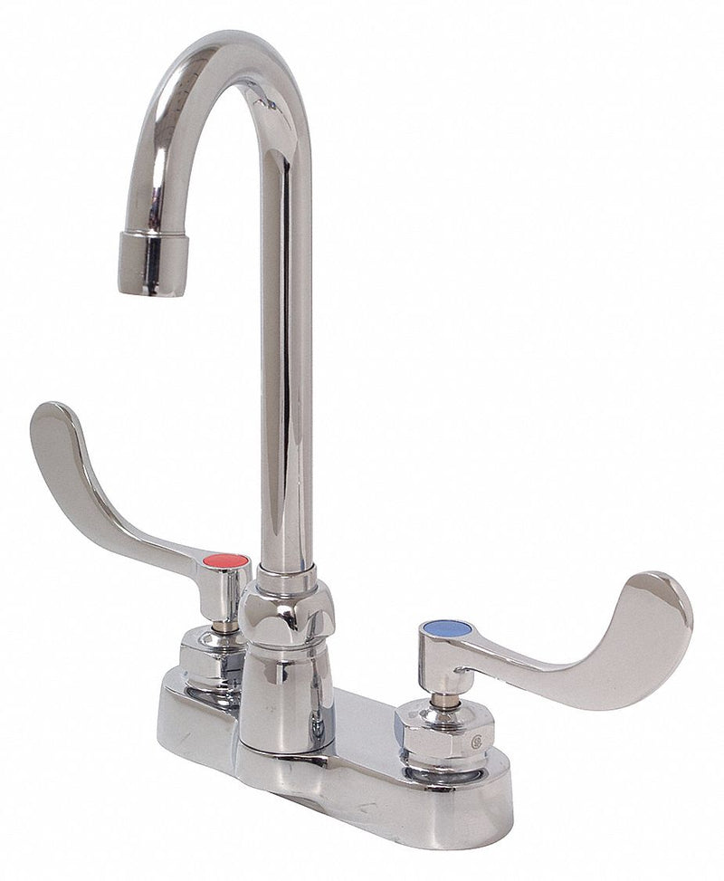Zurn Chrome, Gooseneck, Kitchen Sink Faucet, Bathroom Sink Faucet, Manual Faucet Activation, 2.20 gpm - Z812A4-XL-FC
