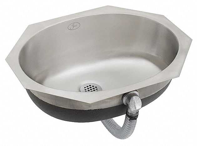 Just Manufacturing Stainless Steel, Undermount, Bathroom Sink, Without Faucet, Bowl Size 11-3/8 in x 15-1/2 in - UOF-ADA-1619-A