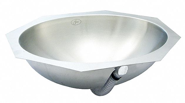 Just Manufacturing Stainless Steel, Undermount, Bathroom Sink, Without Faucet, Bowl Size 12-1/2 in x 17-1/2 in - UOIF-ADA-1521-A
